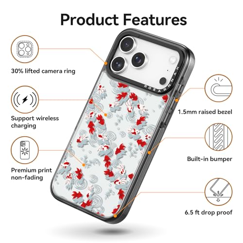 Coque compatible iPhone Pro antichoc durable Rosarnnah 17BS