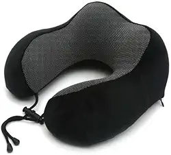Travesseiro de Pescoço para Viagem, Espuma Viscoelástica, Ajustável