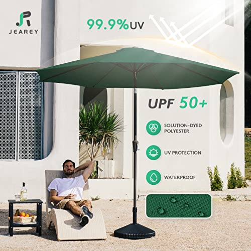 Jearey 9Ft Outdoor Patio Umbrella Outdoor Table Umbrella With Push Button Tilt And Crank thumb #2