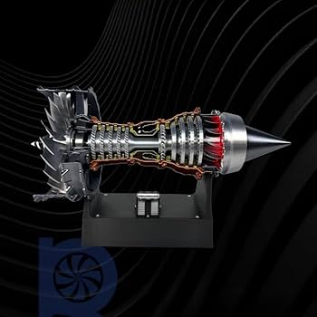 航空機エンジン模型 リアルに拘る 内部の細部まで再現された航空機用ジェットターボ