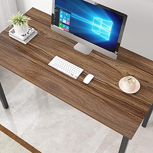 sogesfurniture Computer Desk Office Workstation Desk Study Writing Desk PC Laptop Table Simple Table for Home Office, 120x60x73cm, Walnut BHEU-LD-AC120WN