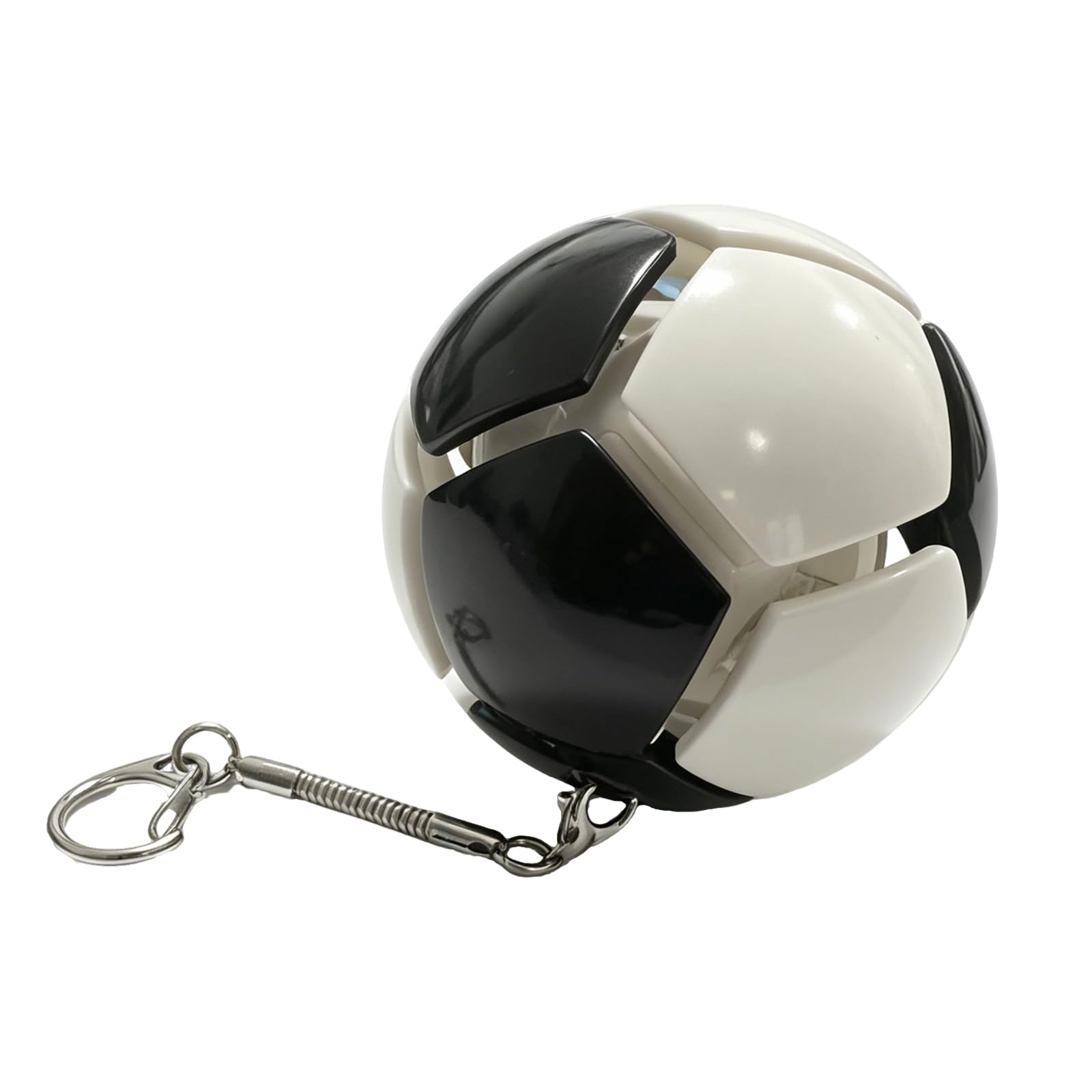 MKEOIEAU Fidget Football Keychain, Portable Keyboard Fidget Popper Toy with 12 Clickable Buttons, Mini Stress Relief Sensory Ball for Sports Soccer Fans Match Day Party Favor Gifts