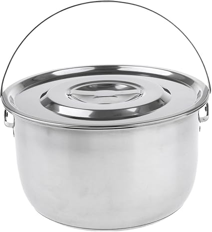 Baoblaze Robuste De Camping Marmite Feu De Camp Poele Wok Chaudron A Suspendre Bouilloire Avec Couvercle 22 6 13 Cm Faire Bouillir L Eau Amazon Ca Everything Else