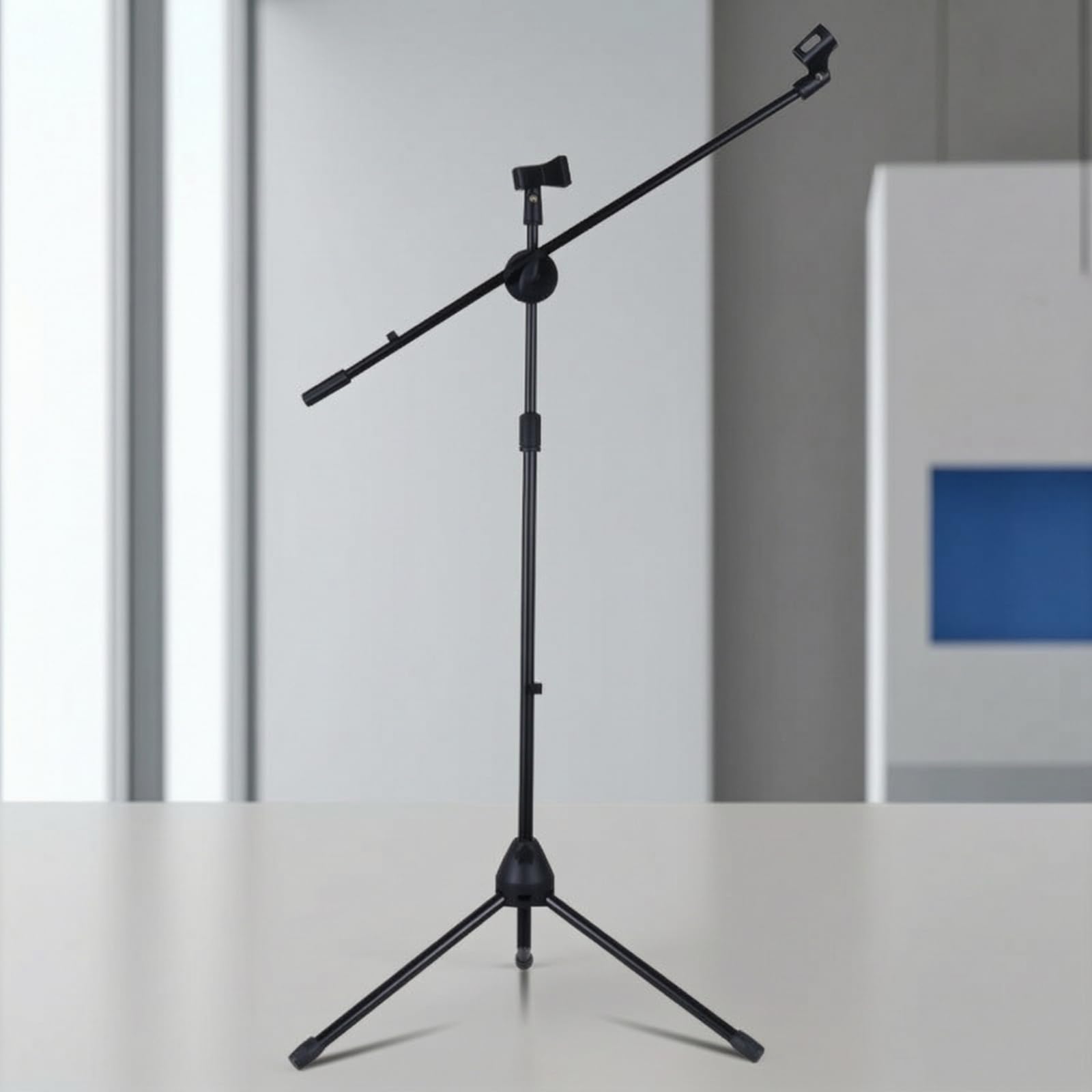Asta Microfonica a Giraffa Robusto Asta da con Base Giraffa Telescopico Supporto Microfonico per Cantanti, Palco, Studio di Registrazione, Sala Prove