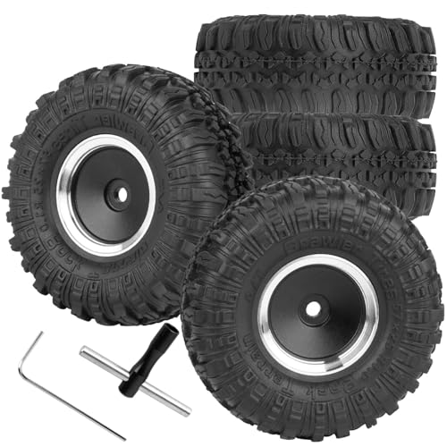 Pneus de roue Beadlock 1.0 en aluminium usiné pour crawler RC 1/18 SCX24 et Trx4m