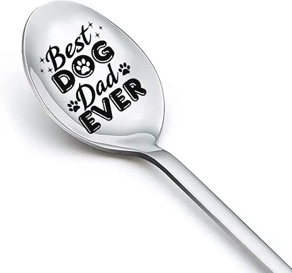 Best Dog Dad Ever Gifts Spoon for Mens Doggie Daddy Birthday Gifts for Dog Dads Stocking Stuffers for Dad Father in Law Christmas Gift Ideas Dog Owner Gifts for Men Dog Lovers Coffee Tea Spoons