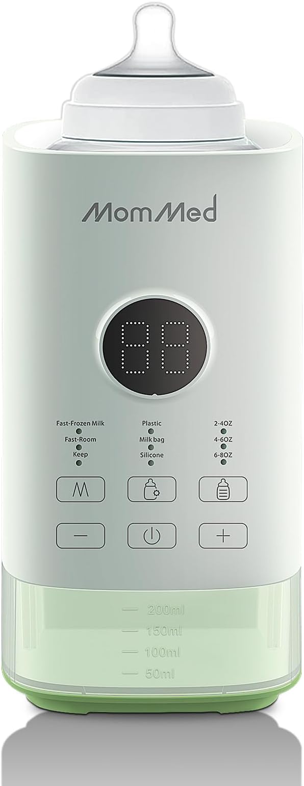 MOMMED Bottle Warmer, Fast Bottle Warmer with Accurate Temperature Control and Automatic Shut-Off,Fast Bottle Warmers for All Bottles with Breastmilk or Formula.Plug in and use! Not Rechargeable!