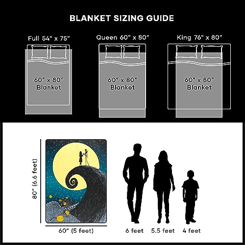 Jeté de lit Nightmare Before Christmas en polyester, le cadeau idéal - 8