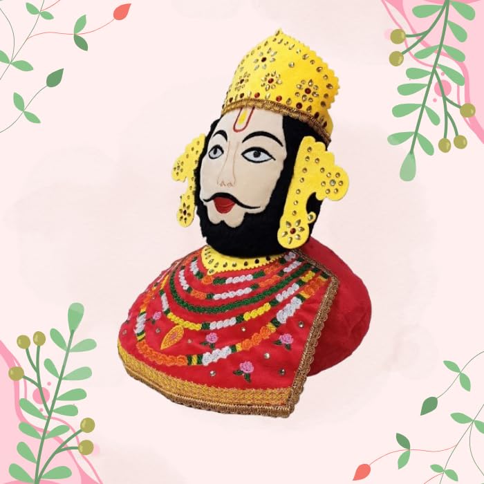 Image of AVS Hindu Religious God Soft Toy Kids | Home Decor Hindu God Lord Khatu Shyam Baba | Stuffed Toys for Boys & Girls Toy for Car Dashboard, Temple & Gifting (35cm)