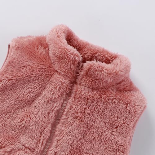 AIWUHE Toddler Boys Girls Fleece Vest Kids Polar Fleece Zipper Jacket Sleevless Fall Winter Warm Outerwear With Pockets 6M-5T2