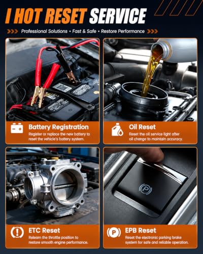 Image of ANCEL BM500 OBD2 Scanner for BMW & MINI, Simplified Battery Registration, EPB, Oil, Throttle, PCM Resets, I /M Readiness, Full System Diagnostics for Engine, Transmission, ABS, SRS, DSC & More