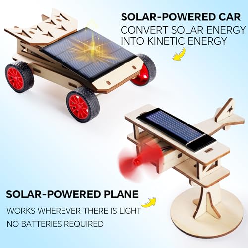 stem kits for kids age 8-10-12-14 science kits for kids age 8-12 stem toys gifts for boys age 8 9 10 12 13 14 car building science experiment projects 9-12 solar power amp engineering kit