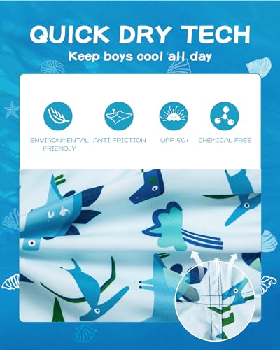 Image of SURF CUZ Boys Swim Trunks Toddler Swim Shorts UPF 50+ Bathing Suit for Boy Swimsuit Quick Dry Mesh Beach Boardshorts Swimwear