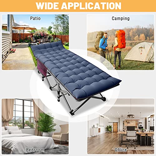 Folding Camping Cots For Adults, 2 Pack Heavy Duty Cot With Carry Bag, Portable Sleeping Bed For Camp Office Use Outdoor Cot Bed For Traveling #TOP6