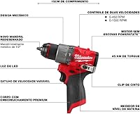 Vista 3 de Milwaukee Electric - M12 Fuel. Taladro percutor/desarmador de 1/2