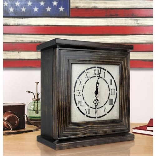 Maykoosh Coastal Cottage Clock in Dark Walnut Veneer with Secret Compartment