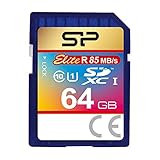 Silicon Power 64GB SDXC R85MB/s C10 UHS-1 Elite Memory Card (SP064GBSDXAU1V10)