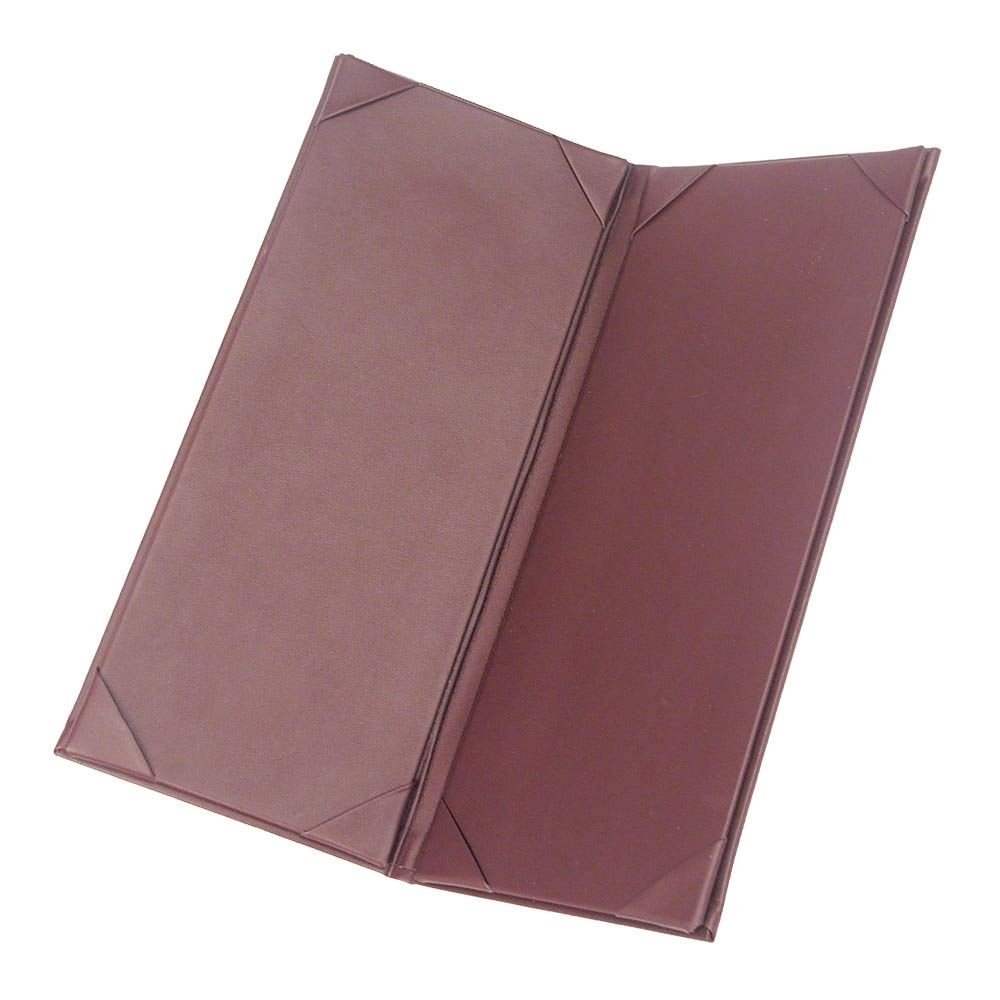 NJ Wine Folder, Leather Book Style Double Fold Panel Menu Cover Bar