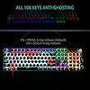AULA F2088 Typewriter Style Mechanical Gaming Keyboard Wired,Blue Switches,Rainbow LED Backlit,Removable Wrist Rest,Media Control Knob,Retro Punk Round Keycaps,USB Wired Computer Keyboard #5