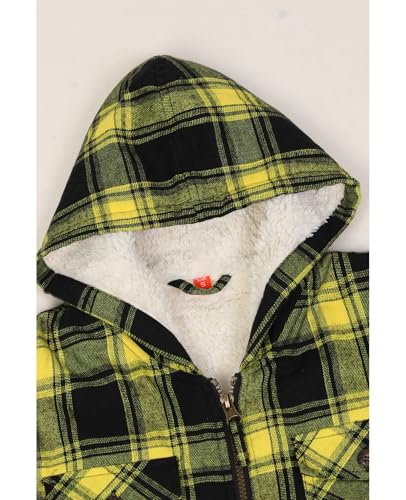 Image of ZENTHACE Boys Sherpa Fleece Lined Flannel Jacket