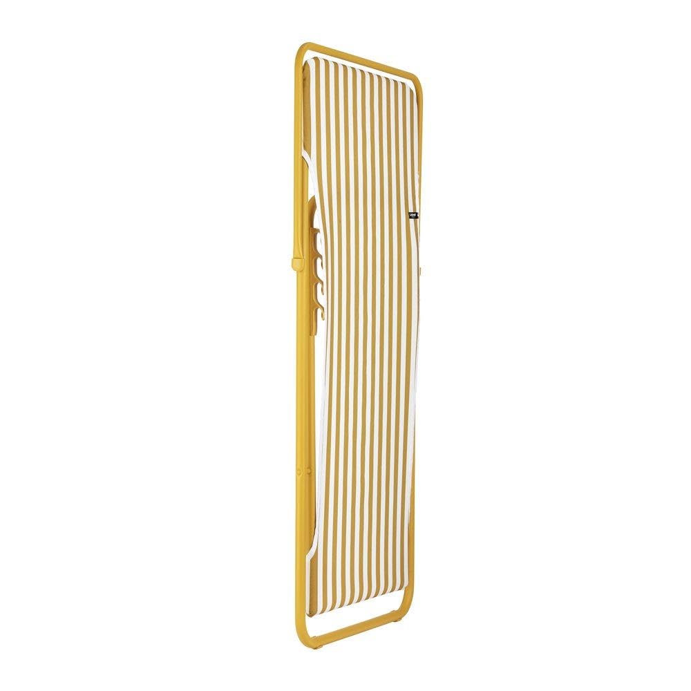 Lafuma Sedia a sdraio pieghevole multi-posizione Maxi Transat Airlon (Giallo Rayure Miel)