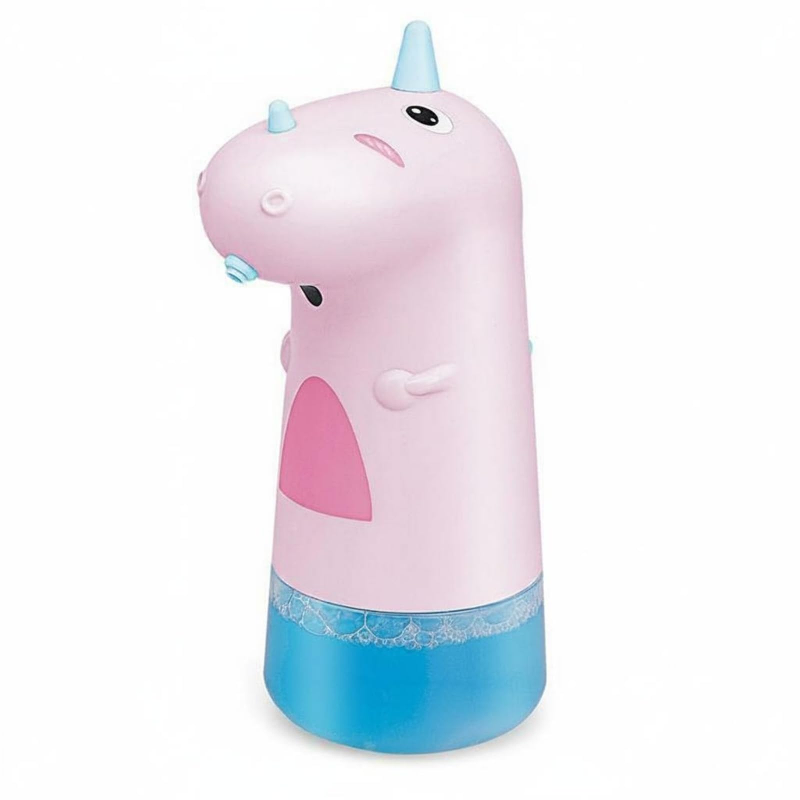 rockible Dispenser Schiuma Sapone Cartoon Dispenser Sapone a Sensore Carino per Lavaggio Mani, Rosa, Modello A Batteria