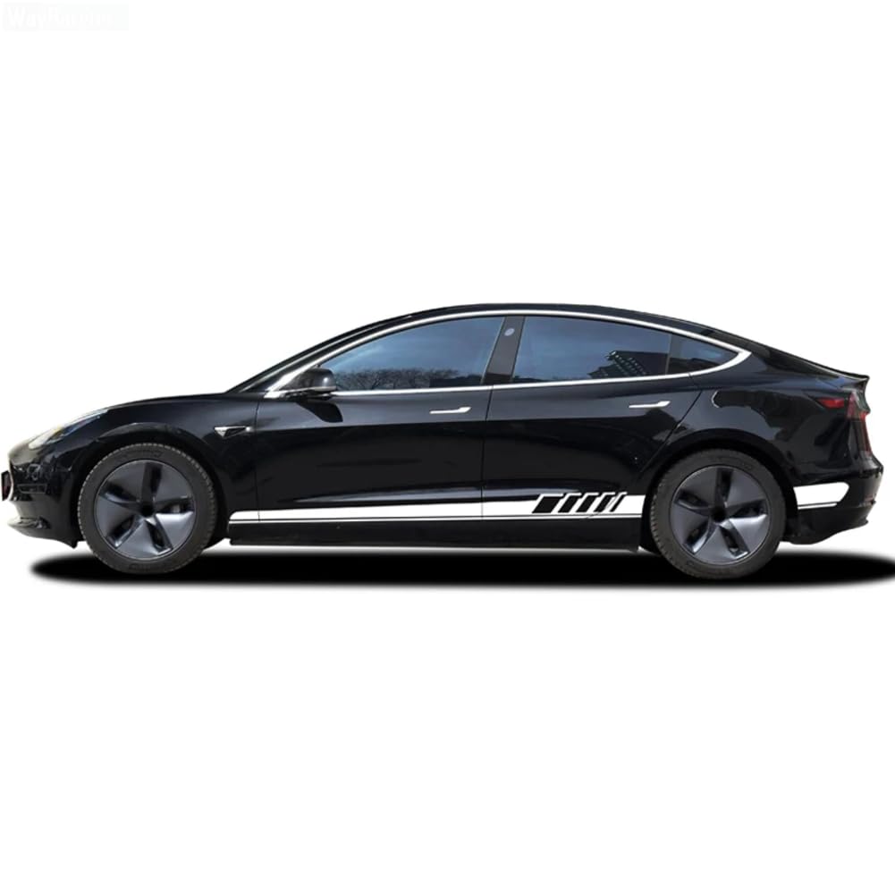 Car Door Side Skirt Stripes Stickers For Tesla Model 3 X Y S P100D Vinyl  Film Auto Exterior Waist Line Decor Decals Accessories - AliExpress 2枚セット 車のドアサイドスカートストライプ  シルステッカー ボディビニールデカール テスラ モデル3 /モデルS/モデル ... 2枚セット 車のドアサイドスカートストライプ シルステッカー ボディビニールデカール for テスラ モデル3 モデルS モデルX