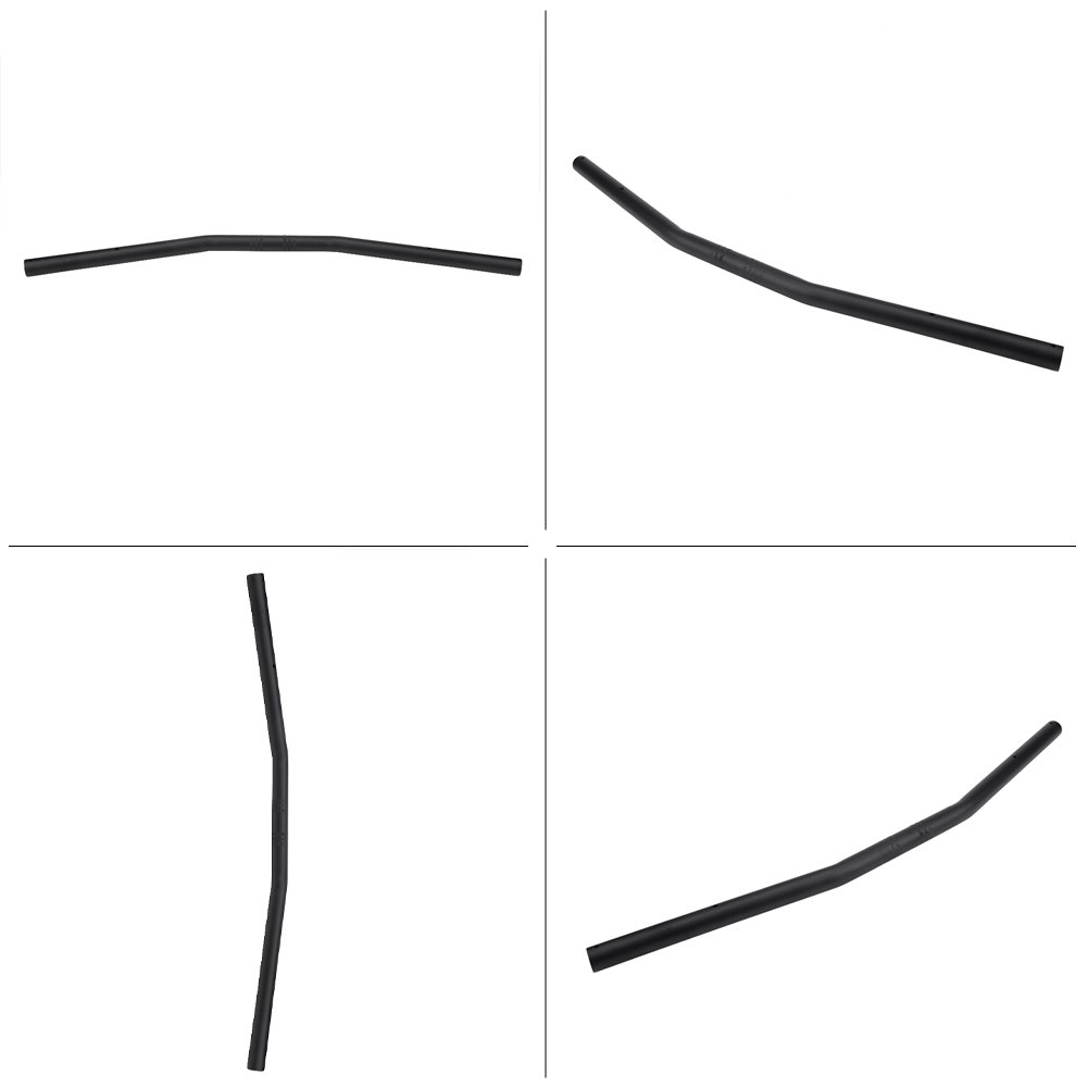 EBTOOLS Manillar de Motocicleta de 25 MM/1 Pulgada - Barra de Arrastre Retro Bend para Manillar de 25 mm - Negro