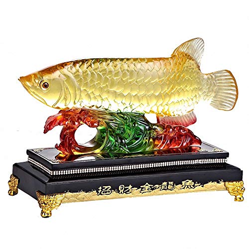 Wenmily Large Size Feng Shui Wealth Arowana (Golden...