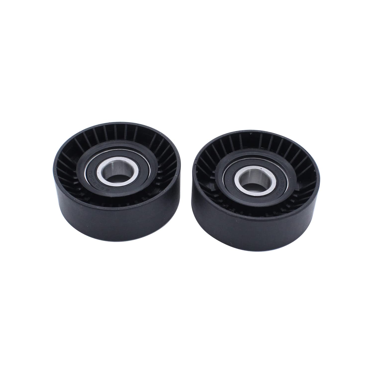 2 PCS/SET SHLPDFM Black Accessory Belt Idler Pulleys Upper Compatible with VW Ram Truck 550 750 1500