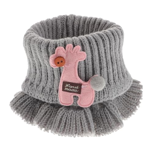 Girls Boys and Girls Scarf for Winter Cartoon Neck Collar Warm Knitted Accessory