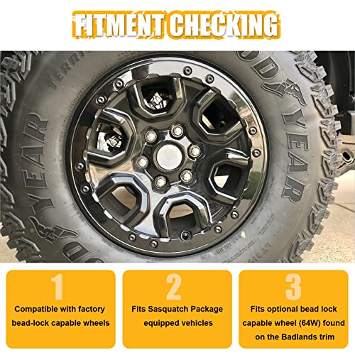 Broaddict 5X Bead Lock Wheel Trim Rings Kit Fit for 2021-2025 Ford Bronco Sasquatch Package Beauty Rings