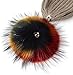 5” Diameter Fur Pom Pom with Press Snap Button for Knitted Hat Beanie Hats (Colorful)