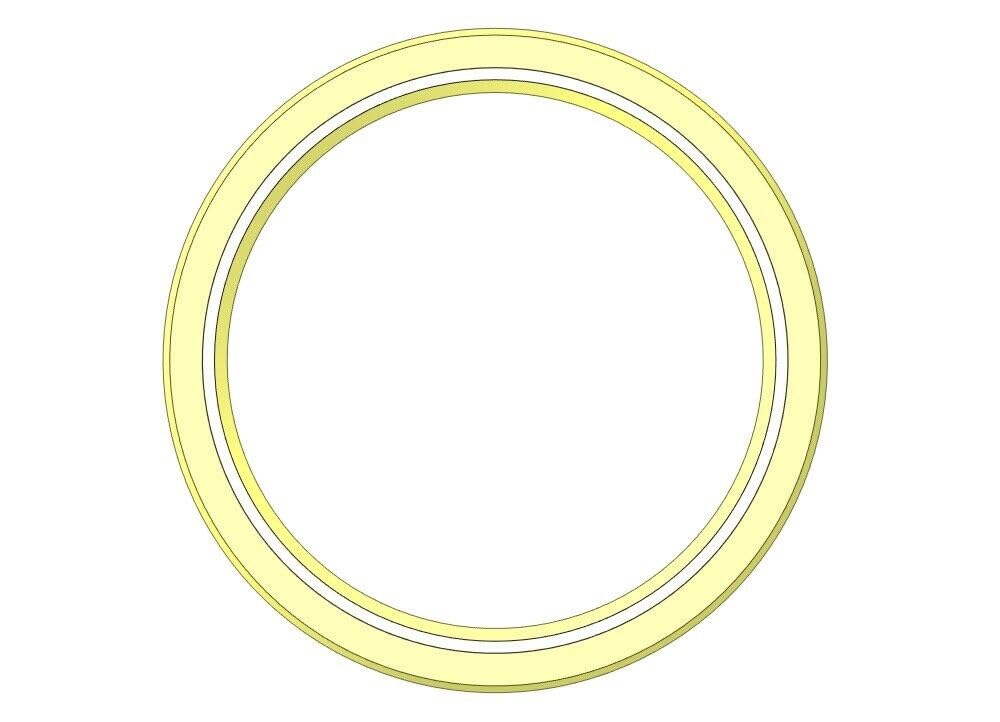 MT MYR-65X80.5X5.9 - Urethane Buffer Seal 65mm ID X 80.5mm OD X 5.9mm High - with Nylon Back-Up