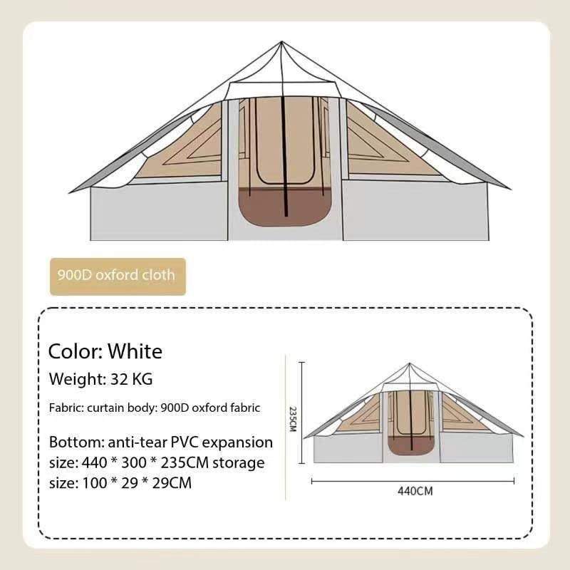 Carpa para camping familiar con doble puerta VICIYOO miniatura 6