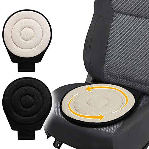 SENUN回転クッション 車用 車 シートクッション 360度 椅子 高齢者 妊婦 乗り降り 腰痛 車の乗降 補助 座布団 介護クッション 円座 (ブラック)