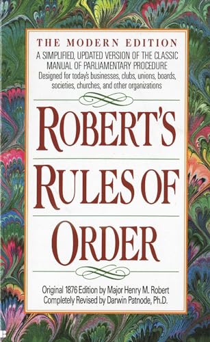 Used Book in Good Condition Robert\'s Rules of Order: A Simplified, Updated Version of the Classic Manual of Parliamentary Procedure
