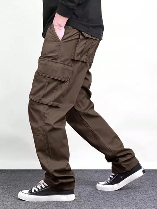 Image of DEELMO Men's Stylish Multi-Pocket Cargo Pants || Casual Fit Pants Trousers || Stylish Trousers for Men || Men's Cargo (MD501 01 08)