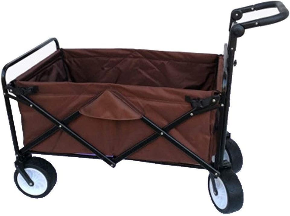 Carretilla plegable para jardín, carro plegable para exteriores, carrito para camping y playa, fácil de transportar y maniobrar
