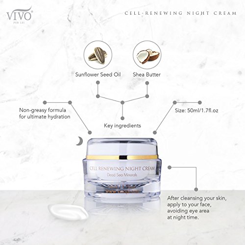 Vivo 609728457525 Per Lei Dead Sea Night Cream - Anti Aging Night Cream For Face - 1.7 Fl.Oz - Moisturizing Night Cream With Shea Butter - Night Facial Cream thumb #1