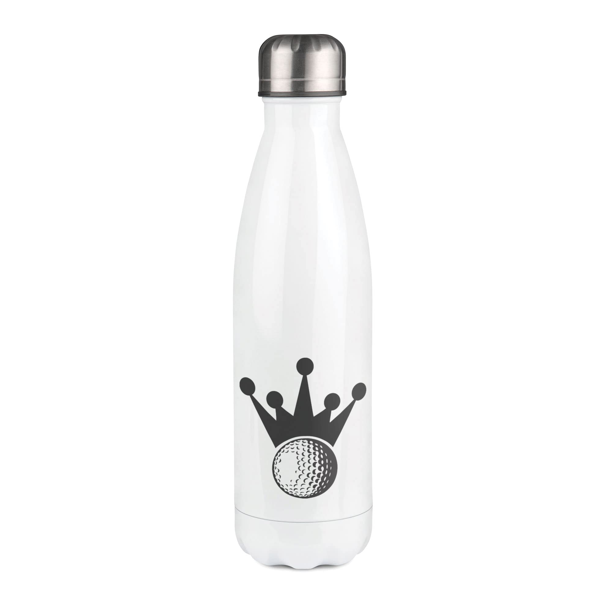 Botella isotérmica blanca con diseño de corona Golf