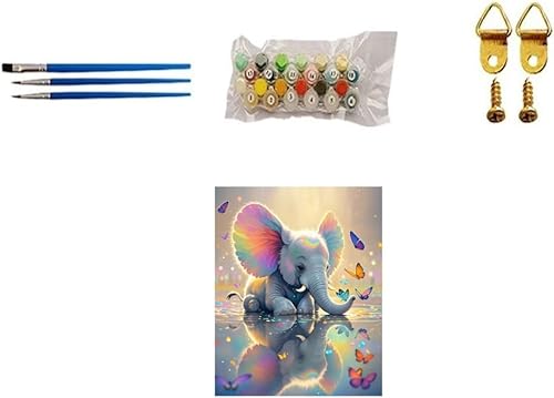 Miniatura 6 de TINDAY Kit de pintura por números, para niños, adultos, principiantes, pintura por números, pintura acrílica para decoración del hogar, gallinas, 16