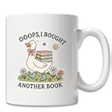 MissDaisy-Funny Book Lover Mug, Cute Reading Coffee Cup, Gifts for Readers, Librarians, Teachers, Bookworms & Introverts, Book Humor Animal Design (Bought another book)
