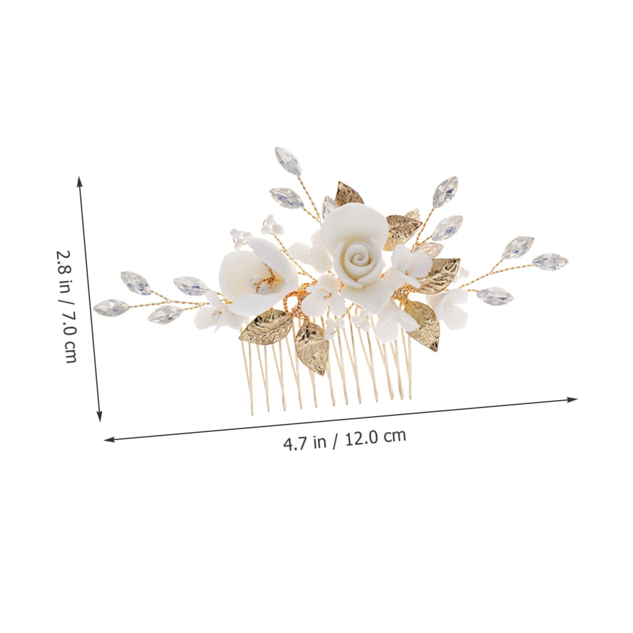 TOPBATHY 5 Piezas Peine De Novia Decoración De Macramé Decoración Del Cabello Para La Boda Peines Para El Cabello Accesorios Nupciales Cerámica Delicado Dama De Honor Horquilla