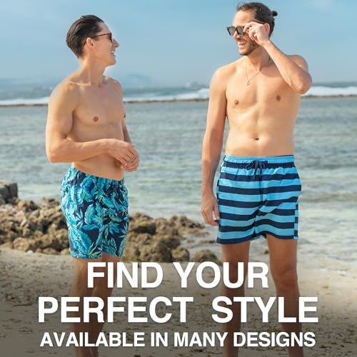 Image of Kanu Surf Men's Troy Stripe Swim Trunks