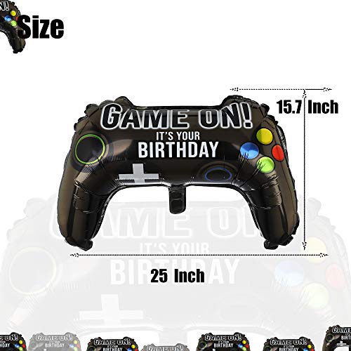 2 Pcs Video Game Controller Mylar Balloon Theme Party Boys Gaming Birthday Decorations #TOP2