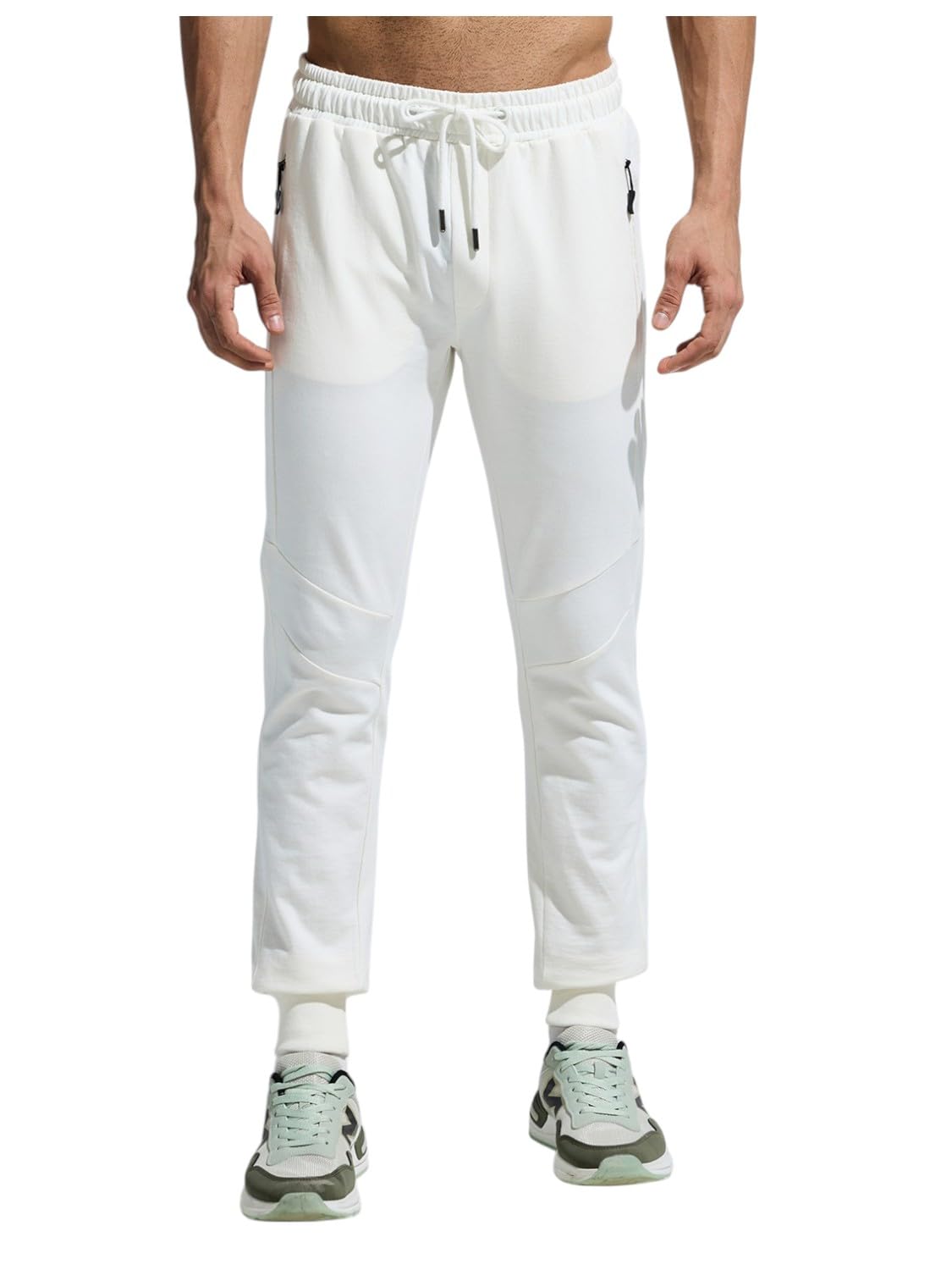 domin8 Men Stretchable Cut & Sew Breathable Joggers with Multi Secure Zipper Pocket| Moisture Wicking Light Weight Track Pant| Men Joggers|Casual Track Pants-picture-6
