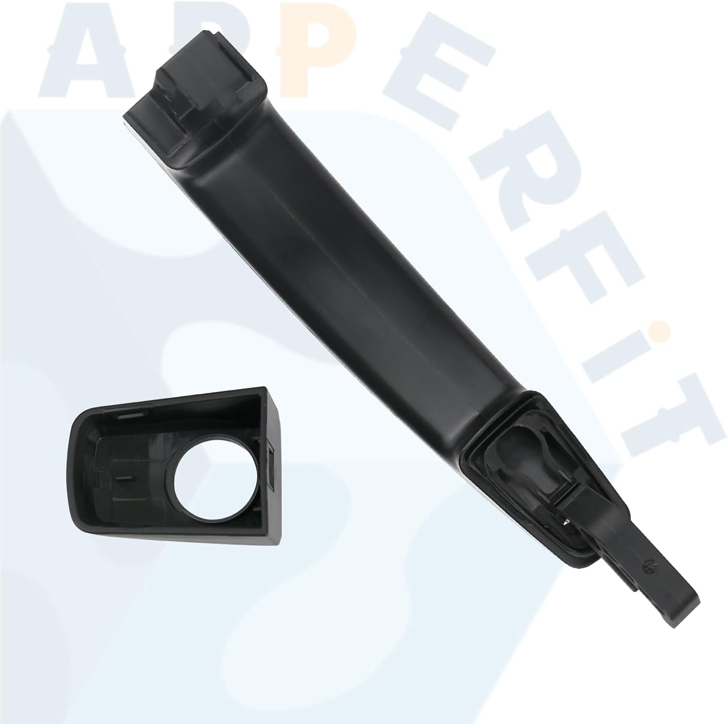 APPERFiT Exterior Door Handle w/End Cap 92233089 92233090 Primed Black for Front Door Left Driver Side Compatible with Chevy Camaro Cruze Malibu Orlando Sonic Trax, Buick, Cadillac