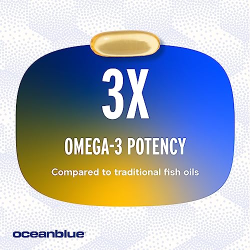 Oceanblue Professional Omega-3 2100 – 180 ct – Triple Strength Burpless Fish Oil with High-Potency EPA, DHA, DPA & Vitamin D3 – Wild-Caught – Choice of Orange or Vanilla Flavor (90 Servings)