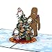 Star Wars Chewie & Porgs Christmas Pop Up Card, 3D Card, Greeting Card